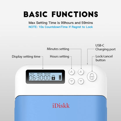 IDISKK Cell Phone Lock Box With Timer For Mobile Phones Within 6.7 Inch - Others Accessories by IDISKK | Online Shopping South Africa | PMC Jewellery | Buy Now Pay Later Mobicred