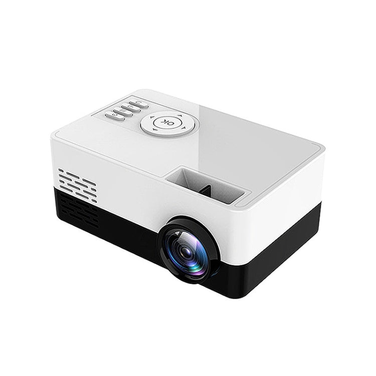 S261/J16 Home Mini HD 1080P Portable LED Projector, Support TF Card / AV / U Disk, Plug Specification:UK Plug(White Black) - Mini Projector by PMC Jewellery | Online Shopping South Africa | PMC Jewellery | Buy Now Pay Later Mobicred