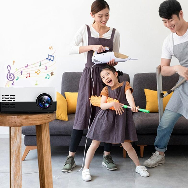 S261/J16 Home Mini HD 1080P Portable LED Projector, Support TF Card / AV / U Disk, Plug Specification:UK Plug(Yellow White) - free shipping - PMC Jewellery - Order now!