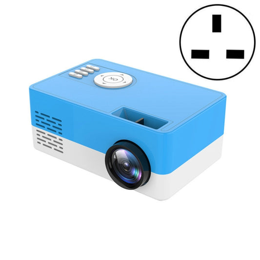 S261/J16 Home Mini HD 1080P Portable LED Projector, Support TF Card / AV / U Disk, Plug Specification:UK Plug(Blue White) - Mini Projector by PMC Jewellery | Online Shopping South Africa | PMC Jewellery | Buy Now Pay Later Mobicred