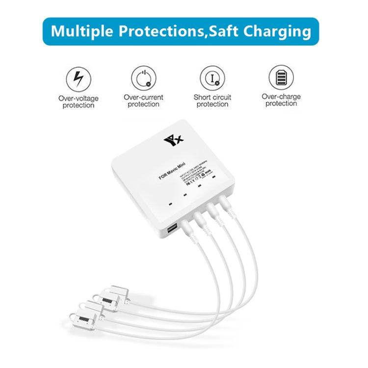 For DJI Mavic Mini Charger Battery USB 6 in 1 Hub Intelligent Battery Controller Charger, Plug Type:AU Plug -  by PMC Jewellery | Online Shopping South Africa | PMC Jewellery | Buy Now Pay Later Mobicred