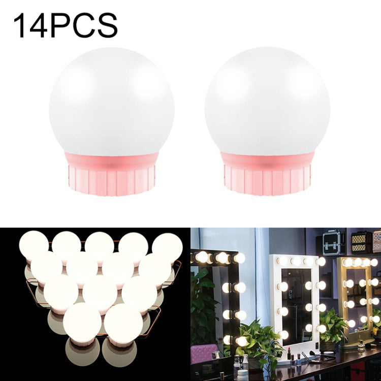 14  LEDs Mirror Front Light Dimmable Makeup Mirror USB Touch Control Light - free shipping - PMc TechLife - Order now!