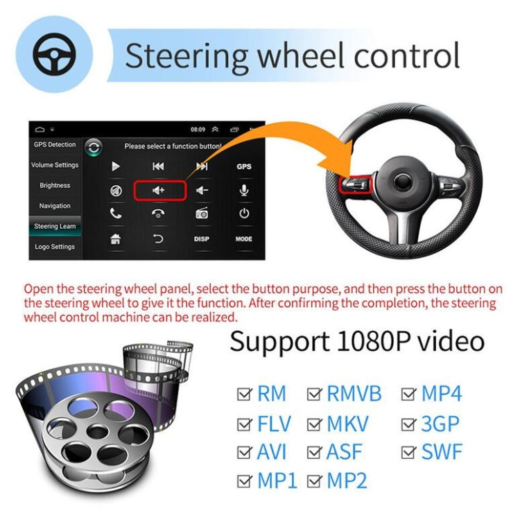 Universal Machine Android Smart Navigation Car Navigation DVD Reversing Video Integrated Machine, Size:9inch 1+16G, Specification:Standard - Car DVD by PMC TechLife | Online Shopping South Africa | PMC TechLife | Buy Now Pay Later Mobicred
