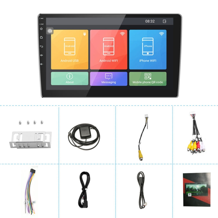 Universal Machine Android Smart Navigation Car Navigation DVD Reversing Video Integrated Machine, Size:10inch 2+32G, Specification:Standard+4 Lights Camera - Car DVD by PMC TechLife | Online Shopping South Africa | PMC TechLife | Buy Now Pay Later Mobicred