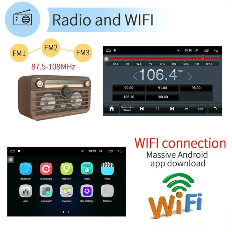 Universal Machine Android Smart Navigation Car Navigation DVD Reversing Video Integrated Machine, Size:9inch 2+16G, Specification:Standard+8 Lights Camera - Car DVD by PMC TechLife | Online Shopping South Africa | PMC TechLife | Buy Now Pay Later Mobicred