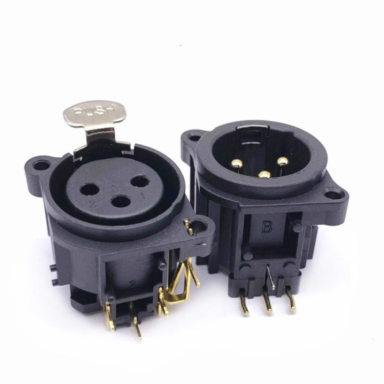 20 PCS Three-core XLR Socket Balanced Audio Card Dragon Socket Male and Female Socket(Male Socket) - free shipping - PMC Jewellery - Order now!
