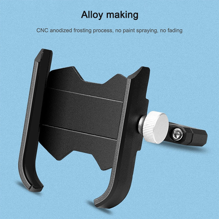 Bicycle Mobile Phone Holder Motorcycle Electric Car Navigation Mobile Phone Holder, Style:Handlebars(Black) - Holders by PMC TechLife | Online Shopping South Africa | PMC TechLife | Buy Now Pay Later Mobicred