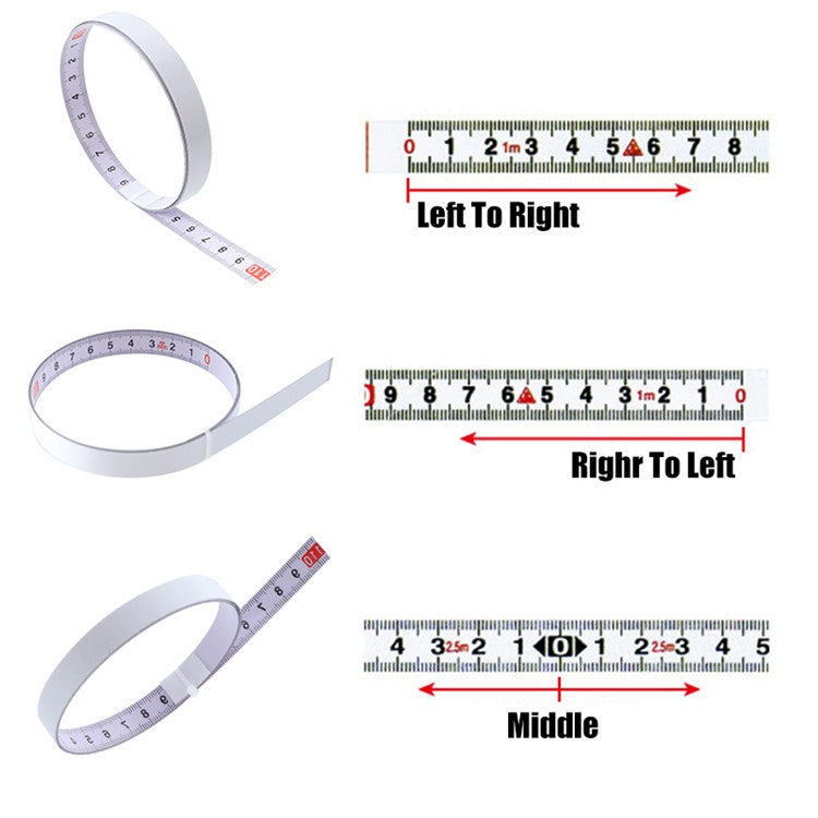 1m Sticky Scale Steel Ruler with Glue Scale Tape Measure Self-adhesive Ruler, Specification:Middle Point - Measuring Tools by PMC TechLife | Online Shopping South Africa | PMC TechLife