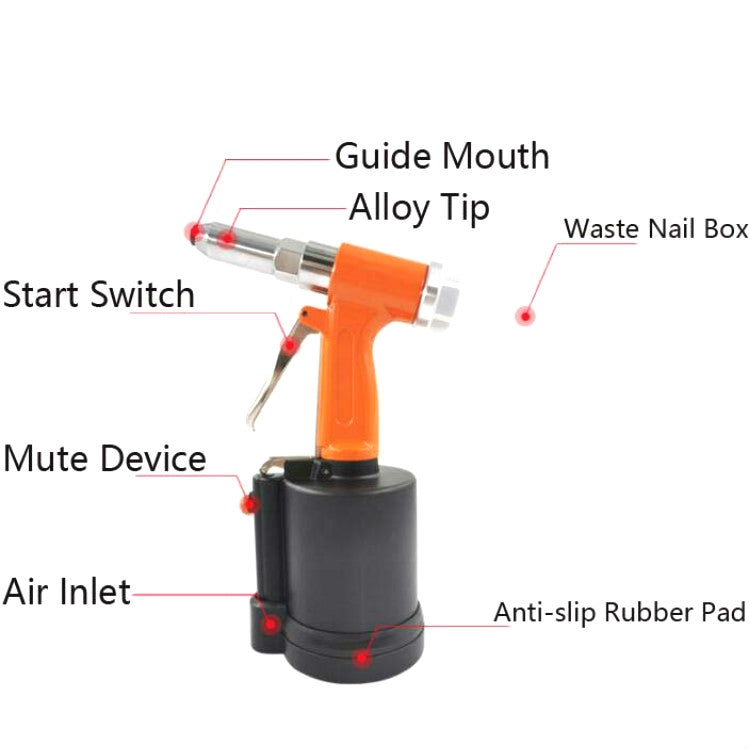 Pneumatic Rivet Tool Vertical Rivet Tool Decoration Nail Tool Pneumatic Tool, Color Random Delivery - Others by PMC TechLife | Online Shopping South Africa | PMC TechLife | Buy Now Pay Later Mobicred