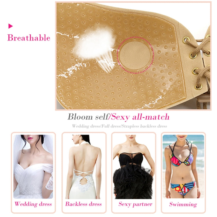Women Self-Adhesive Strapless Bandage Blackless Solid Bra Silicone Underwear Invisible Bra, Size:L (T Black) - free shipping - PMC TechLife - Order now!