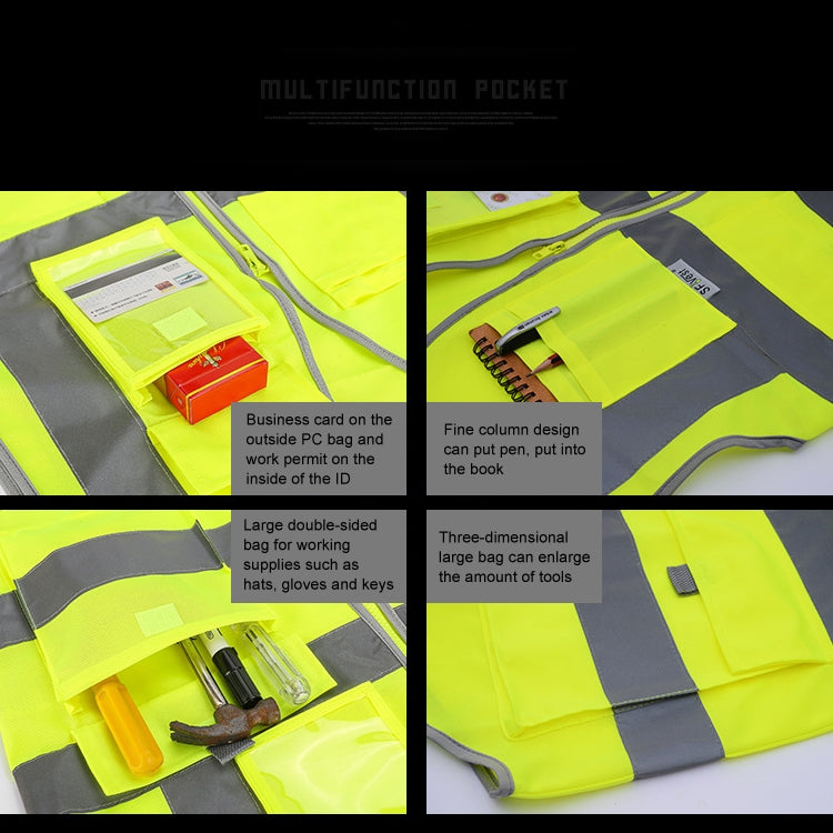 Multi-pockets Safety Vest Reflective Workwear Clothing, Size:M-Chest 112cm(Black) - Reflective Safety Clothing by PMC Jewellery | Online Shopping South Africa | PMC Jewellery | Buy Now Pay Later Mobicred