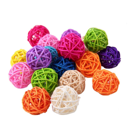 10 PCS Artificial Straw Ball For Birthday Party Wedding Christmas Home Decor(Coofee) - Ornaments by PMC Jewellery | Online Shopping South Africa | PMC Jewellery