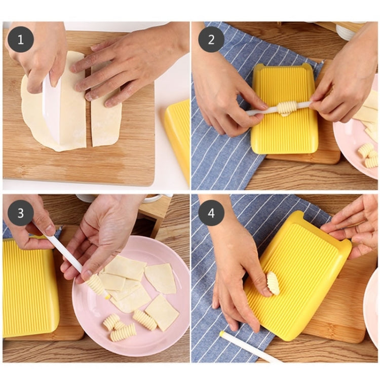 Plastic Pasta Macaroni Board Spaghetti Maker Rolling Pin Mold Kitchen Tool(Yellow) - Gadgets by PMC TechLife | Online Shopping South Africa | PMC TechLife