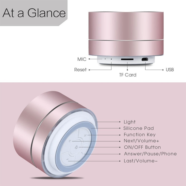 Portable Wireless Bluetooth Speaker Stereo LED Speakers with Built-in Mic MP3 MINI Subwoof Smart Column Loudspeaker(Grey) - Desktop Speaker by PMC TechLife | Online Shopping South Africa | PMC TechLife