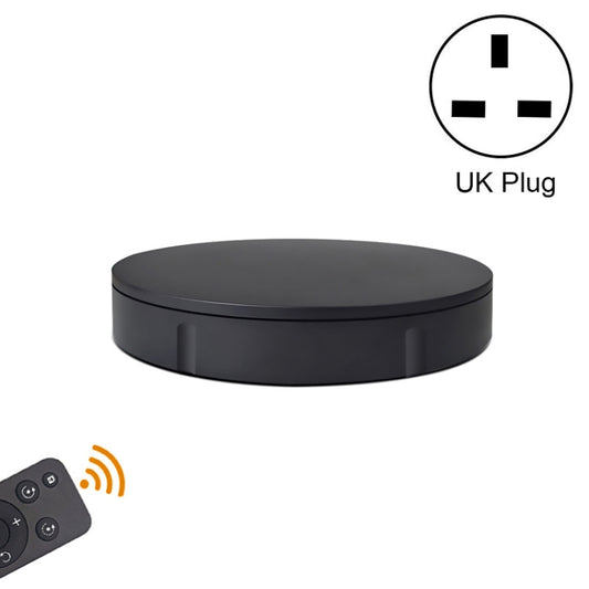 30cm Remote Control Speed Electric Turntable Sample Display Stand, Specification:UK Plug(Black) -  by PMC Jewellery | Online Shopping South Africa | PMC Jewellery | Buy Now Pay Later Mobicred