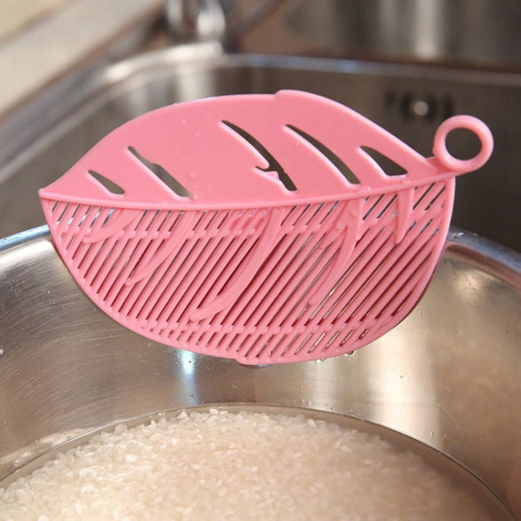 Leaf Shaped Rice Wash Gadget Noodles Beans Colanders Strainers Cleaning Tool, Size:10.5x14.5cm(White) - Cleaning Tools by PMC Jewellery | Online Shopping South Africa | PMC Jewellery | Buy Now Pay Later Mobicred