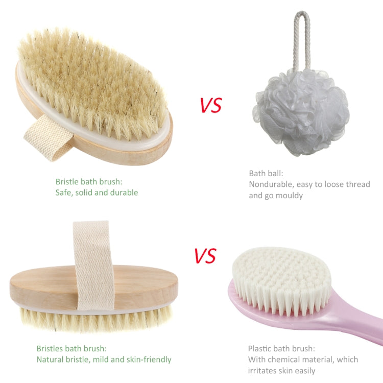 Soft Natural Bristle SPA Brush Without Handle - Bath Brushes & Sponges by PMC Jewellery | Online Shopping South Africa | PMC Jewellery