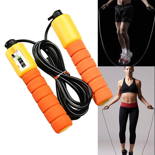 Jump Ropes with Counter Sports Fitness Adjustable Fast Speed Counting Jump Skip Rope Skipping Wire(Orange) - Sporting goods by PMC Jewellery | Online Shopping South Africa | PMC Jewellery