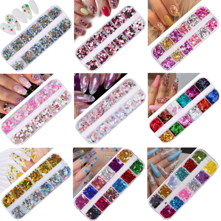 2 PCS Nail Art Butterfly Laser Symphony Sequins, Specification:09 - Nail Stickers by PMC Jewellery | Online Shopping South Africa | PMC Jewellery | Buy Now Pay Later Mobicred