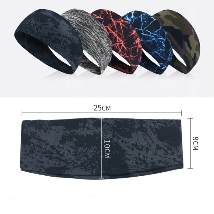 Absorbent Cycling Yoga Sport Sweat Headband Men Sweatband For Men and Women Yoga Hair Bands Head Sweat Bands Sports Safety(Graffiti) - Sweatband by PMC Jewellery | Online Shopping South Africa | PMC Jewellery