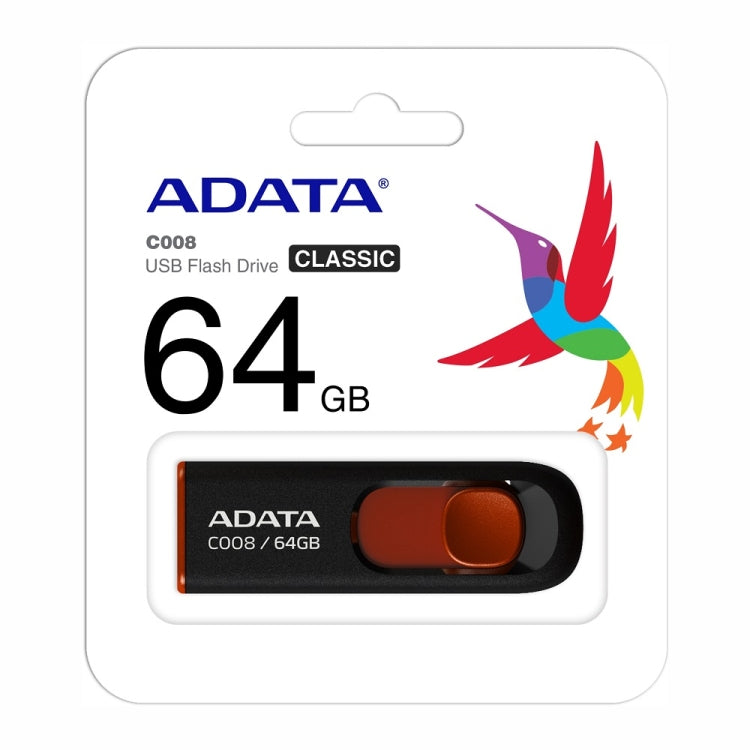 ADATA C008 Car Office Universal Usb2.0 U Disk, Capacity: 64GB(Blue) - USB Flash Drives by ADATA | Online Shopping South Africa | PMC Jewellery | Buy Now Pay Later Mobicred