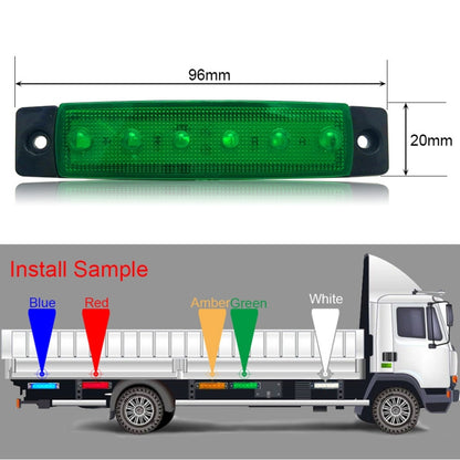 4 PCS 12V 6 SMD Auto Car Bus Truck Wagons External Side Marker Lights LED Trailer Indicator Light Rear Side Lamp(White) - Clearance Lights by PMC Jewellery | Online Shopping South Africa | PMC Jewellery