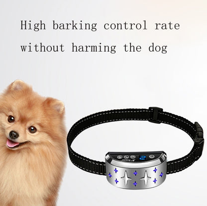 Silver Star Pattern Dog Training Device Electronic Shock Charging Waterproof Collar Pet Bark Stopper - Training Aids by PMC Jewellery | Online Shopping South Africa | PMC Jewellery | Buy Now Pay Later Mobicred