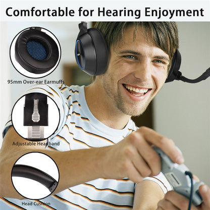 NUBWO N11 Gaming Subwoofer Headphone with Mic, Style:Single 3.5mm(Black and Blue) - Multimedia Headset by NUBWO | Online Shopping South Africa | PMC Jewellery | Buy Now Pay Later Mobicred