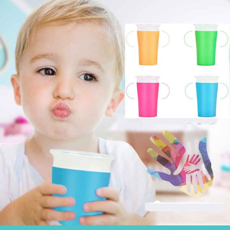 360 Degrees Rotated Baby Learning Drinking Cup With Double Handle Flip(Green) - Cups & Silicone Nipple by PMC TechLife | Online Shopping South Africa | PMC TechLife | Buy Now Pay Later Mobicred