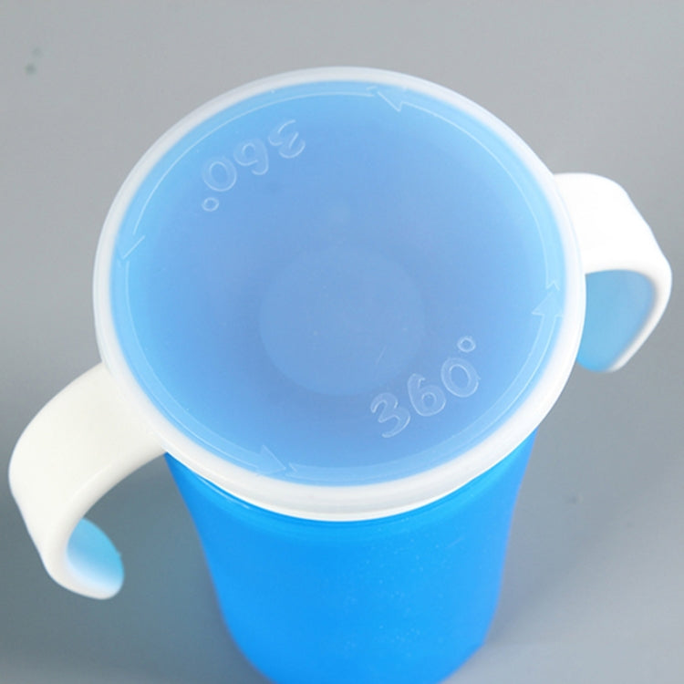 360 Degrees Rotated Baby Learning Drinking Cup With Double Handle Flip(Blue) - free shipping - PMC TechLife - Order now!