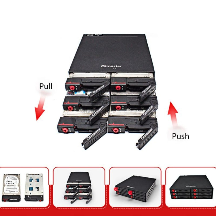 OImaster MR-6601 Six-Bay Optical Drive Hard Disk Box - Optical Drives Cases by OImaster | Online Shopping South Africa | PMC Jewellery | Buy Now Pay Later Mobicred