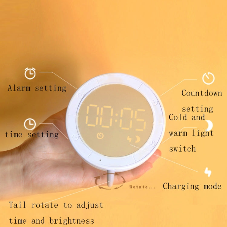 Cute Mouse Silicon Night Light with Electronic Alarm Clock Function Bedside Sleeping Desk Lamp Learning Clock - Night Lights by PMc TechLife | Online Shopping South Africa | PMc TechLife | Buy Now Pay Later Mobicred