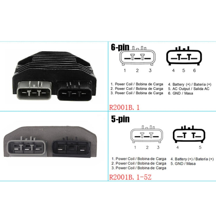 2001B.1 Motorcycle Rectifier For Can-Am Commander 1000 RHINO700/YXR700, Style:5-pin - Voltage Stabilizer by PMC TechLife | Online Shopping South Africa | PMC TechLife | Buy Now Pay Later Mobicred