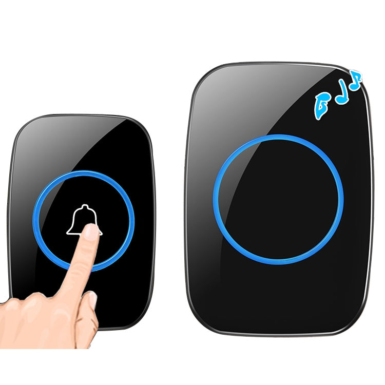 CACAZI A10 300m Long Range No Battery Waterproof LED Light Smart Wireless Doorbell, EU Plug - free shipping - PMC TechLife - Order now!