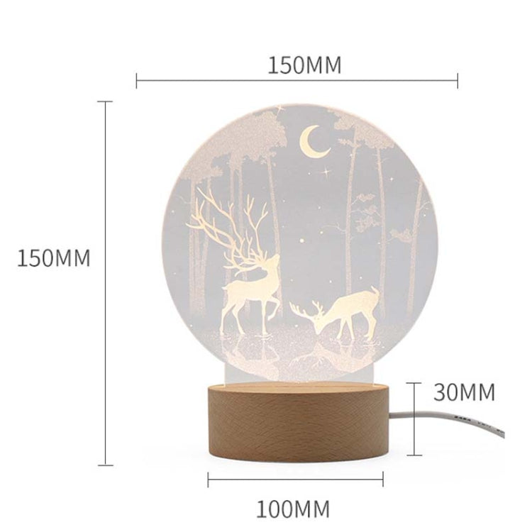 3D Atmosphere Decorative Light Acrylic Inner Carved LED Night Light Creative Girl Table Lamp(Stars And Moon) - Novelty Lighting by PMC TechLife | Online Shopping South Africa | PMC TechLife | Buy Now Pay Later Mobicred