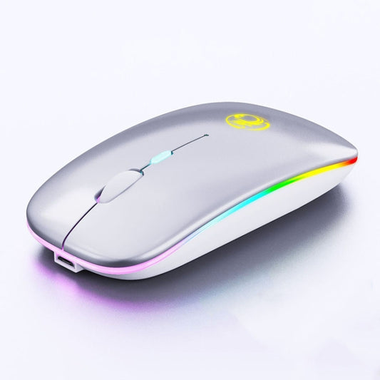 iMICE  E-1300 4 Keys 1600DPI Luminous Wireless Silent Desktop Notebook Mini Mouse, Style:Dual-modes Luminous Edition(Silver) - Wireless Mice by iMICE | Online Shopping South Africa | PMC Jewellery | Buy Now Pay Later Mobicred