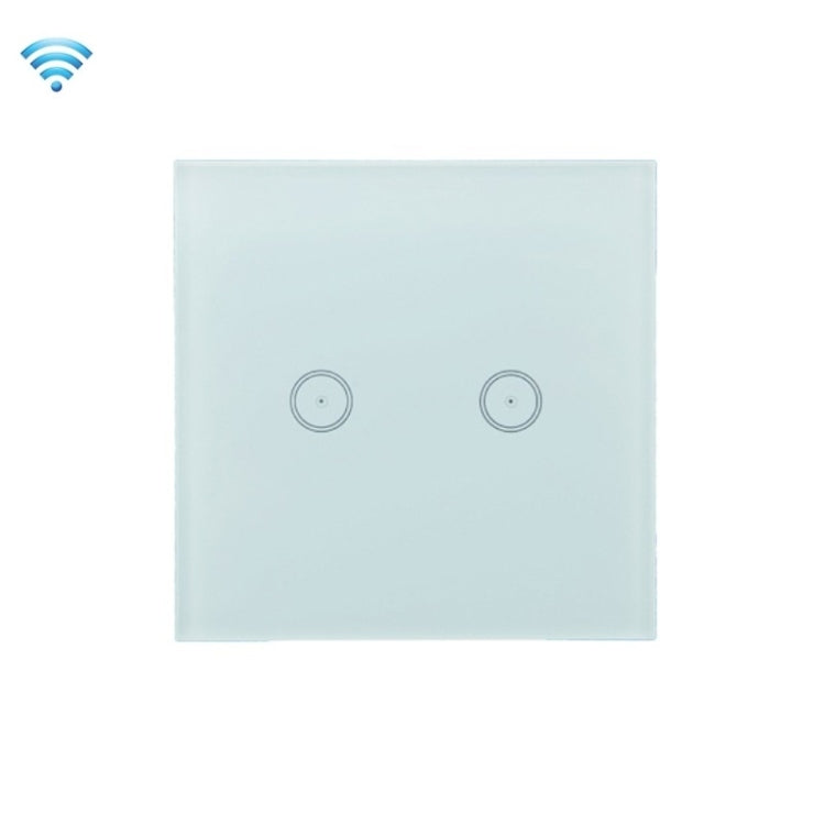 Wifi Wall Touch Panel Switch Voice Control Mobile Phone Remote Control, Model: White 2 Gang (Single Firewire Zigbee) - free shipping - PMC Jewellery - Order now!