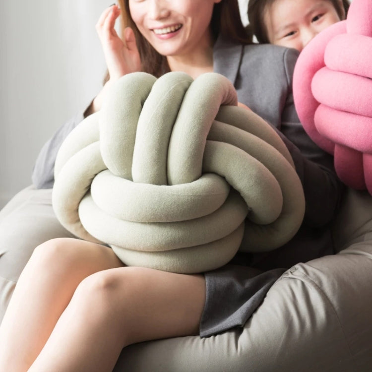 Hand-Made Knotted Ball Pillow, Size: Diameter: 25~30cm(Light Coffee) - Cushions & Pillows by PMC TechLife | Online Shopping South Africa | PMC TechLife | Buy Now Pay Later Mobicred