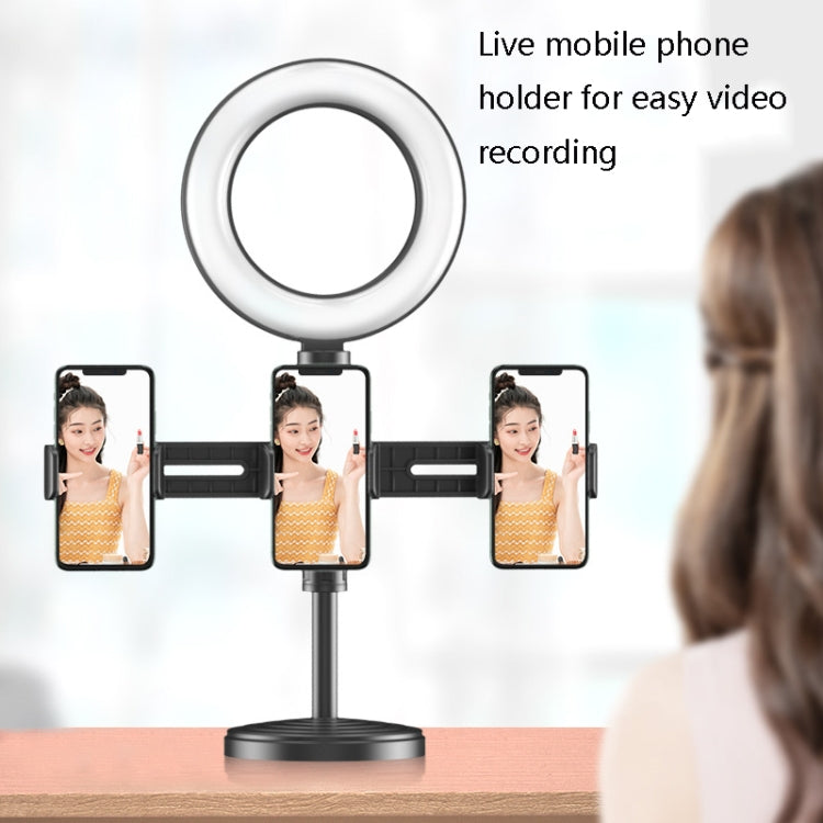 2 PCS Desktop Universal Retractable Multifunctional Mobile Phone Live Broadcast Stand, Specification: Three Positions With Fill Light - Stand by PMC Jewellery | Online Shopping South Africa | PMC Jewellery | Buy Now Pay Later Mobicred