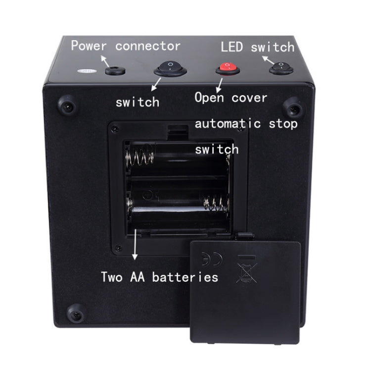 Electric Motor Rotating Watch Box Automatic Mechanical Watch Shaker, US / EU / UK Plug(Black + Camel Flannel) - free shipping - PMC TechLife - Order now!