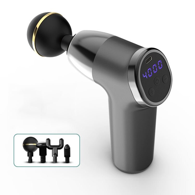 Fascia Gun Pocket Electric Shock Gun  Muscle Massage Gun, Specification: LCD 20-speed (Gray) - free shipping - PMC TechLife - Order now!