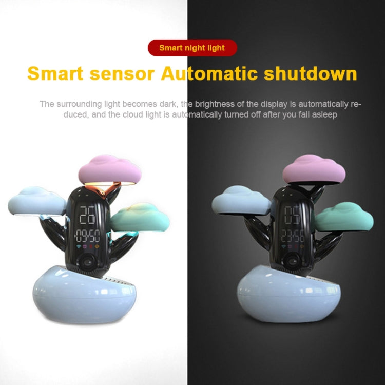 Cloud Weather Time Light Multifunctional Smart Induction Child Wake Up Alarm Clock(Pink) - Novelty Clock by PMc TechLife | Online Shopping South Africa | PMc TechLife | Buy Now Pay Later Mobicred