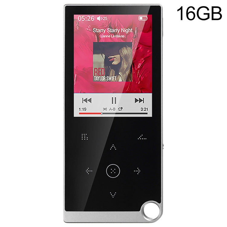 E05 2.4 inch Touch-Button MP4 / MP3 Lossless Music Player, Support E-Book / Alarm Clock / Timer Shutdown, Memory Capacity: 16GB without Bluetooth(Silver Grey) - MP4 Player by PMC Jewellery | Online Shopping South Africa | PMC Jewellery | Buy Now Pay Later Mobicred