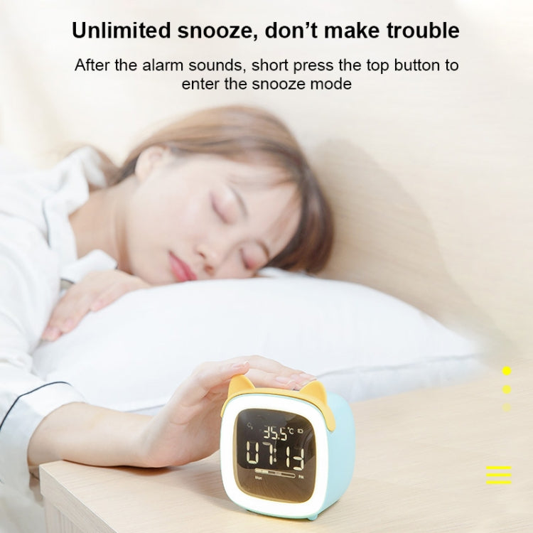 Cartoon Deer Shape Children Snooze Multifunctional USB Rechargeable Student LED Alarm Clock(Gray) - Novelty Clock by PMc TechLife | Online Shopping South Africa | PMc TechLife | Buy Now Pay Later Mobicred