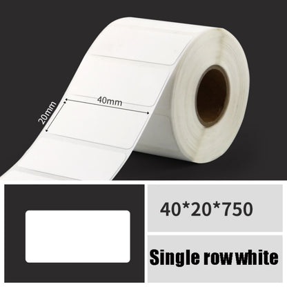 Printing Paper Dumb Silver Paper Plane Equipment Fixed Asset Label for NIIMBOT B50W, Size: 40x20mm White - Printer Accessories by PMC Jewellery | Online Shopping South Africa | PMC Jewellery | Buy Now Pay Later Mobicred