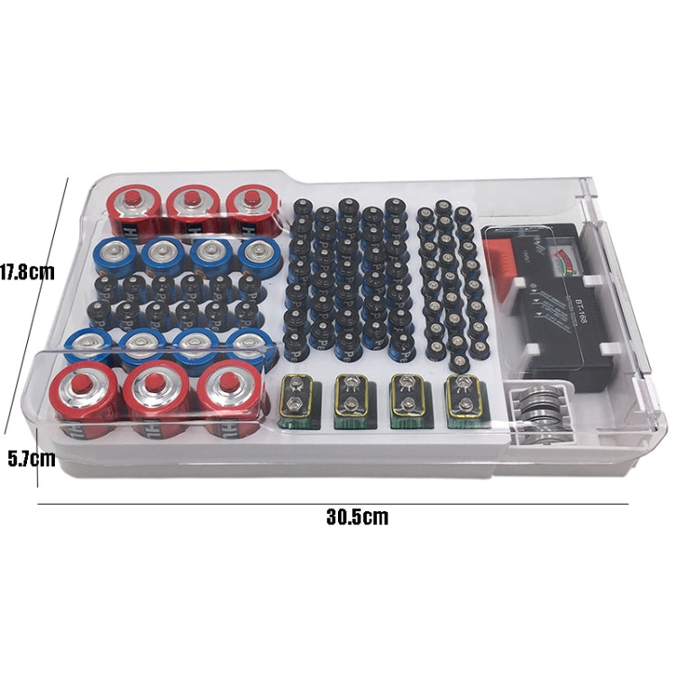 JK-19070823 Battery Storage Box With Battery Capacity Tester(white) - Battery & Resistance Tester by PMC Jewellery | Online Shopping South Africa | PMC Jewellery