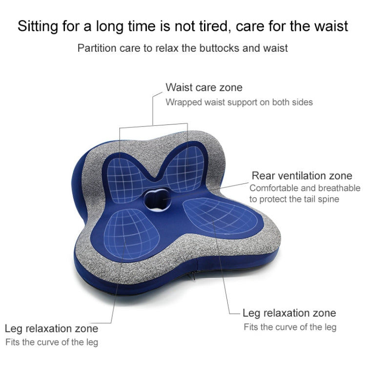 Memory Foam Petal Cushion Office Chair Home Car Seat Cushion, Size: With Storage Bag(Crystal Velvet Gray Black Stitching) - Cushions & Pillows by PMC Jewellery | Online Shopping South Africa | PMC Jewellery | Buy Now Pay Later Mobicred