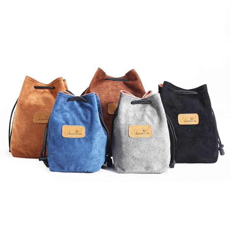 S.C.COTTON Liner Shockproof Digital Protection Portable SLR Lens Bag Micro Single Camera Bag Square Blue L - Lens Bag by S.C.COTTON | Online Shopping South Africa | PMC TechLife | Buy Now Pay Later Mobicred