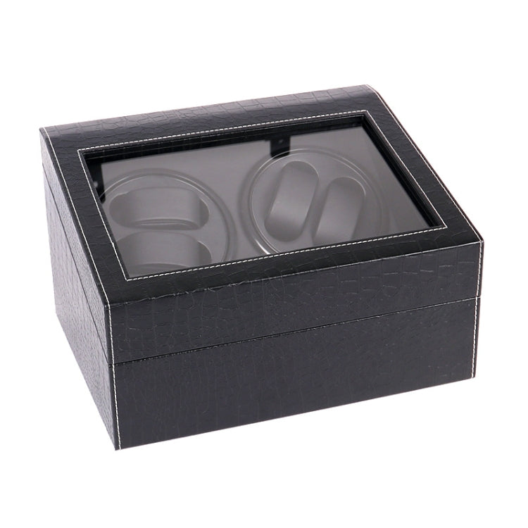 PU Leather 4+6 Double-Head Automatic Winding Motor Box Mechanical Watch Rotator, US Plug(Crocodile Pattern) - free shipping - PMC TechLife - Order now!