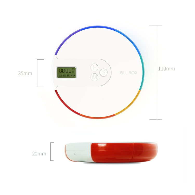 TF217 Portable Timing Reminder Dustproof Plastic Pill Box Pill Storage Box(Colorful) - free shipping - PMC TechLife - Order now!